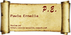 Pavle Ernella névjegykártya